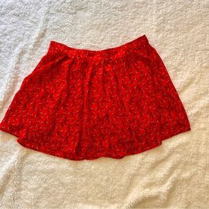 Skirt, Old Navy, Medium size, short skirt with patterns, Red